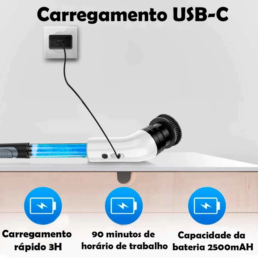Ergonomia, Sem Fio e Recarregável para Mobilidade Completa